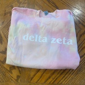 Tie dye Delta Zeta Crew